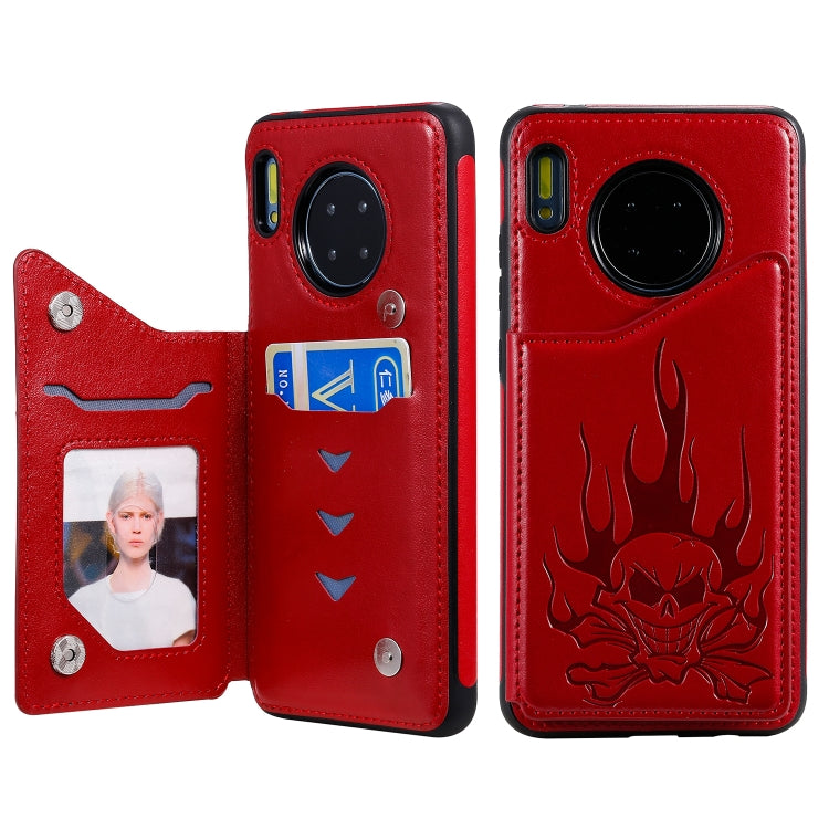 Skull Head Embossing Pattern Shockproof Protective Case with Holder & Card Slots & Wallet, Series 1 My Store