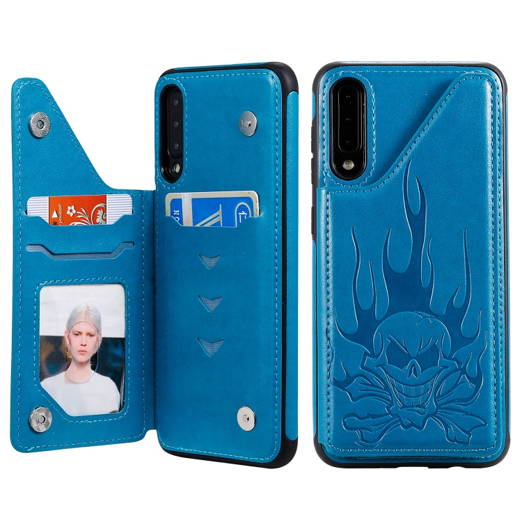 Skull Head Embossing Pattern Shockproof Protective Case with Holder & Card Slots & Wallet, Series 3 My Store