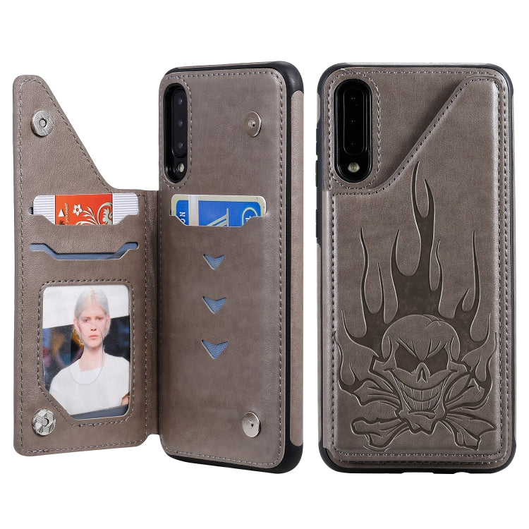 Skull Head Embossing Pattern Shockproof Protective Case with Holder & Card Slots & Wallet, Series 3 My Store