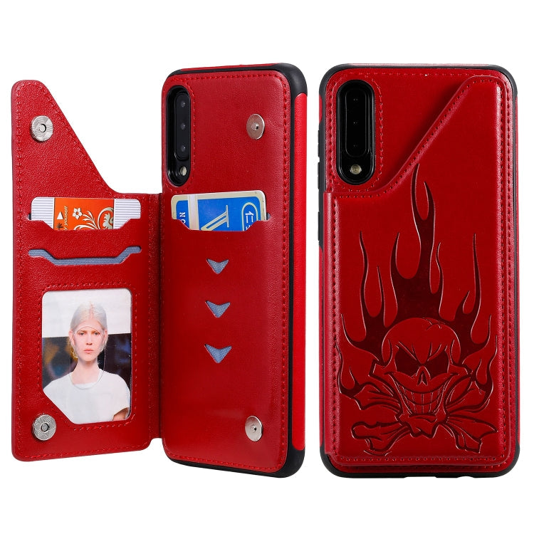 Skull Head Embossing Pattern Shockproof Protective Case with Holder & Card Slots & Wallet, Series 3 My Store