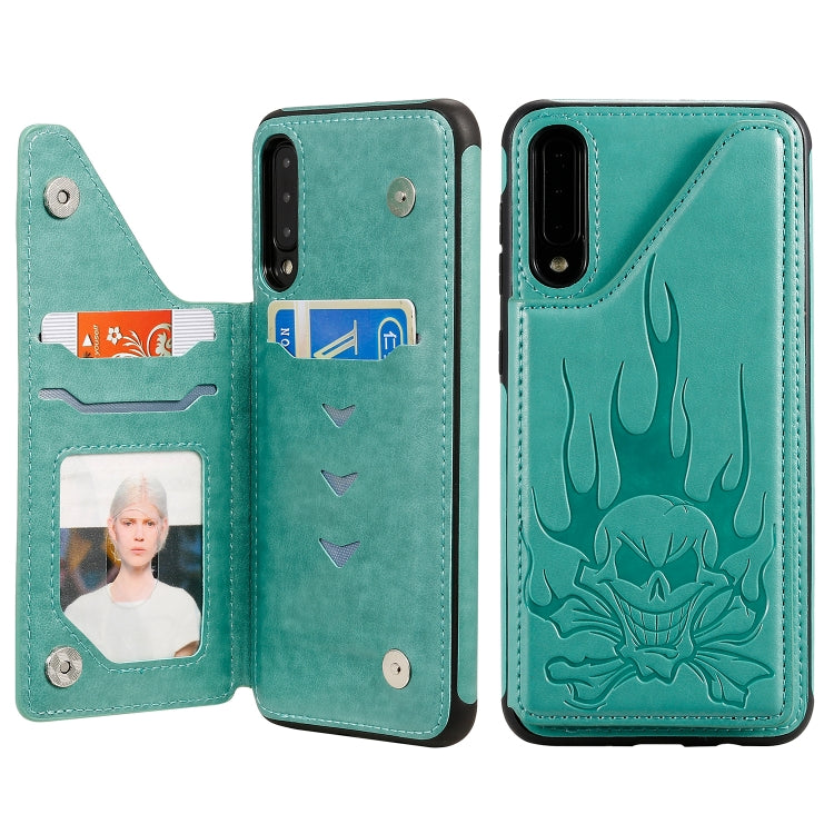 Skull Head Embossing Pattern Shockproof Protective Case with Holder & Card Slots & Wallet, Series 3 My Store