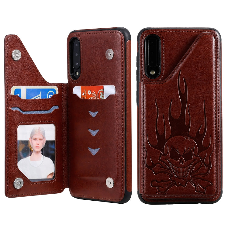 Skull Head Embossing Pattern Shockproof Protective Case with Holder & Card Slots & Wallet, Series 3 My Store