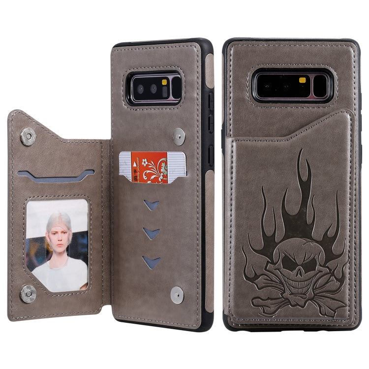 Skull Head Embossing Pattern Shockproof Protective Case with Holder & Card Slots & Wallet, Series 4