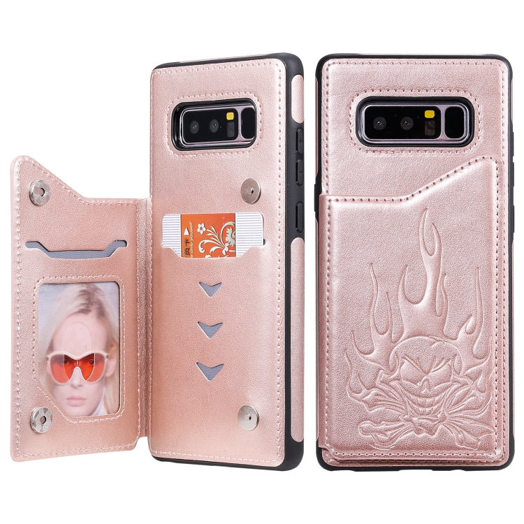 Skull Head Embossing Pattern Shockproof Protective Case with Holder & Card Slots & Wallet, Series 4