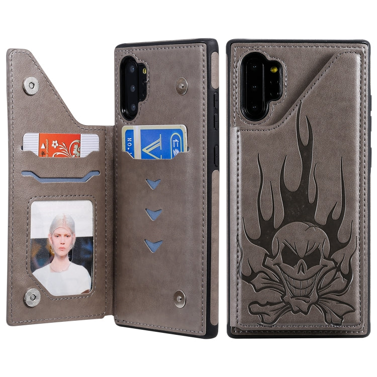 Skull Head Embossing Pattern Shockproof Protective Case with Holder & Card Slots & Wallet, Series 2 My Store