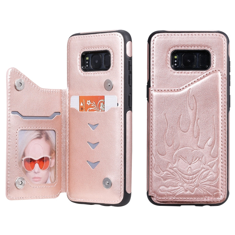 Skull Head Embossing Pattern Shockproof Protective Case with Holder & Card Slots & Wallet, Series 4