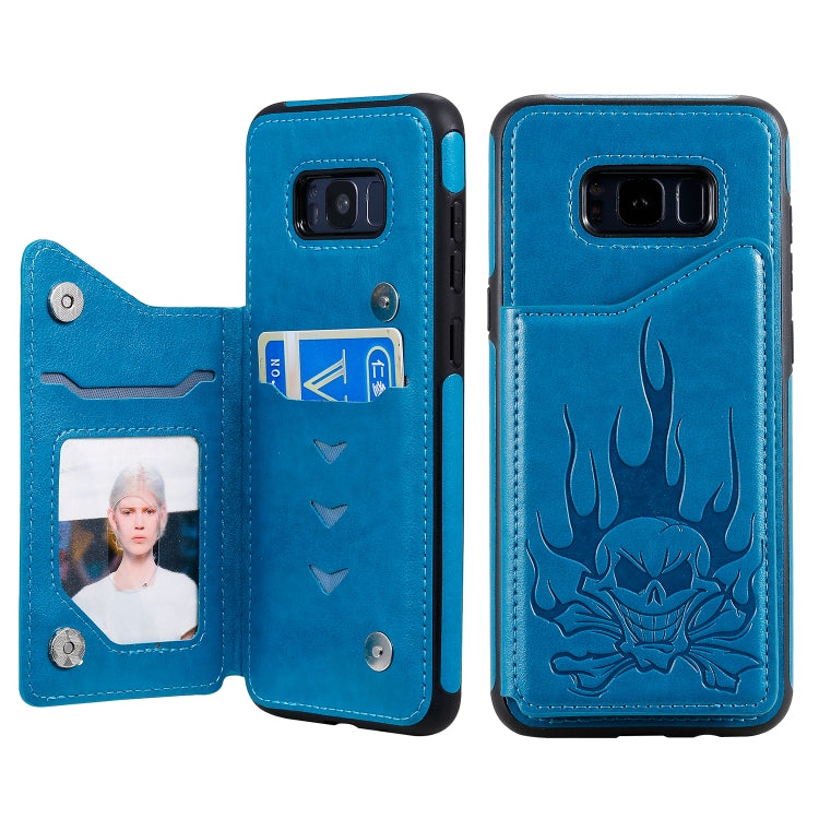 Skull Head Embossing Pattern Shockproof Protective Case with Holder & Card Slots & Wallet, Series 5 My Store