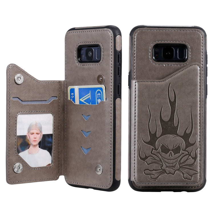 Skull Head Embossing Pattern Shockproof Protective Case with Holder & Card Slots & Wallet, Series 5 My Store