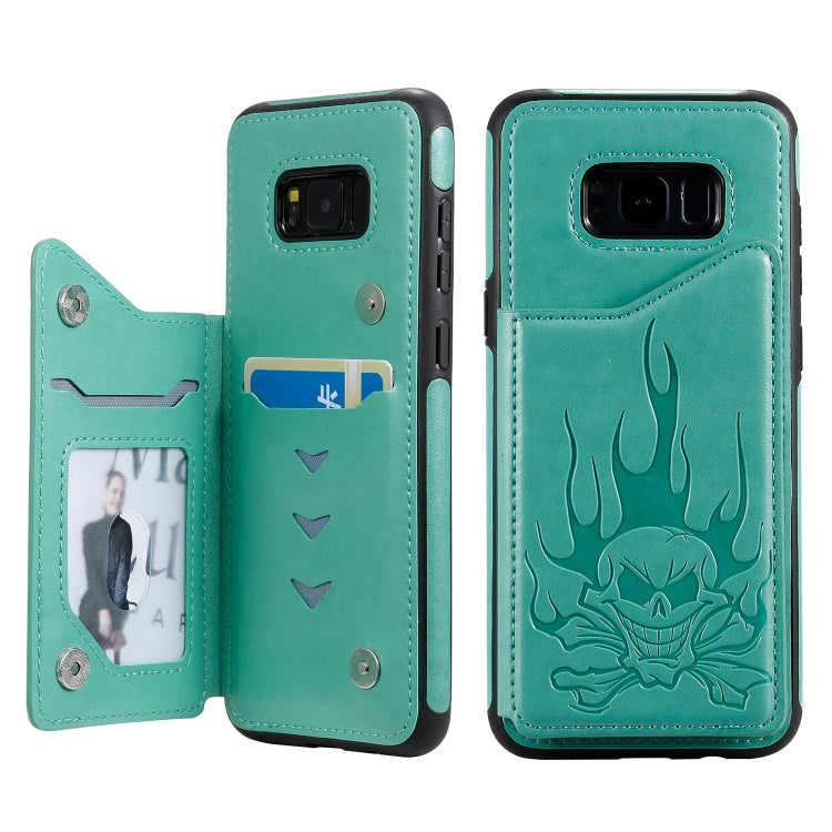 Skull Head Embossing Pattern Shockproof Protective Case with Holder & Card Slots & Wallet, Series 5 My Store