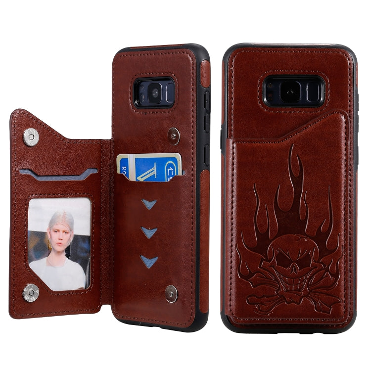 Skull Head Embossing Pattern Shockproof Protective Case with Holder & Card Slots & Wallet, Series 5 My Store