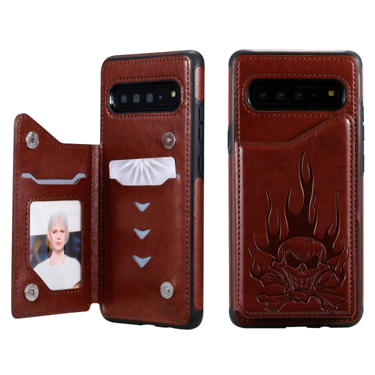 Skull Head Embossing Pattern Shockproof Protective Case with Holder & Card Slots & Wallet, Series 3 My Store