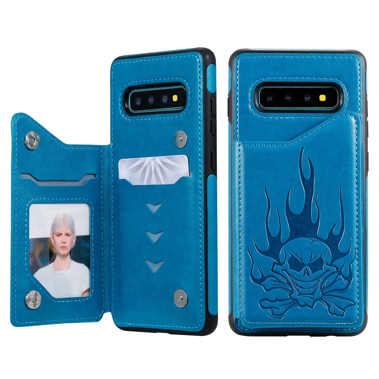 Skull Head Embossing Pattern Shockproof Protective Case with Holder & Card Slots & Wallet, Series 5 My Store