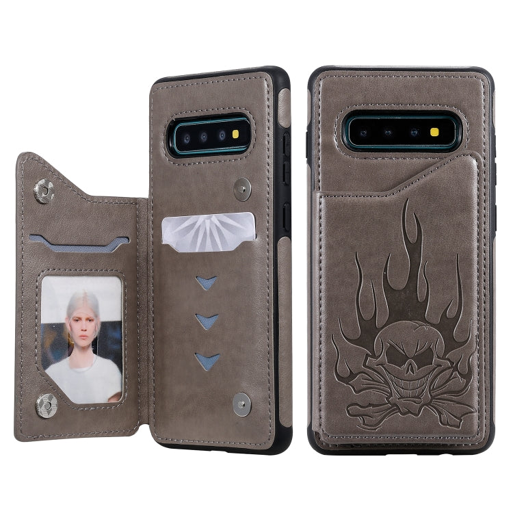 Skull Head Embossing Pattern Shockproof Protective Case with Holder & Card Slots & Wallet, Series 5 My Store