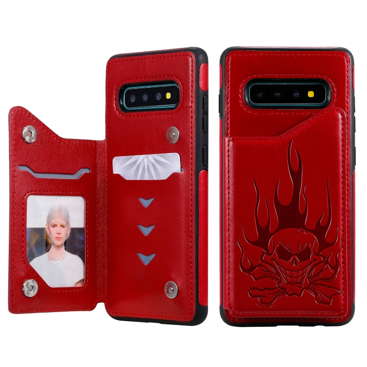 Skull Head Embossing Pattern Shockproof Protective Case with Holder & Card Slots & Wallet, Series 5 My Store