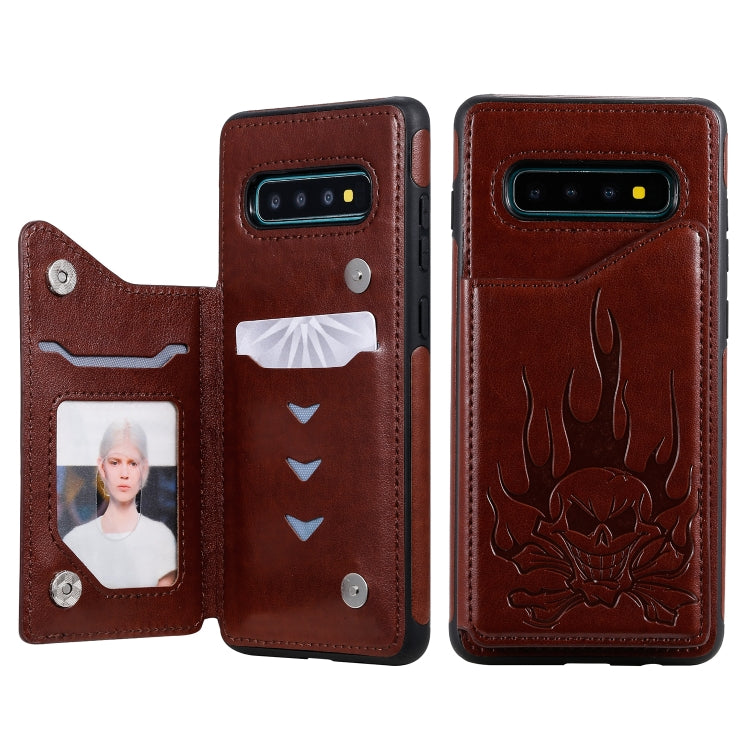 Skull Head Embossing Pattern Shockproof Protective Case with Holder & Card Slots & Wallet, Series 5 My Store