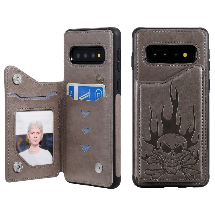 Skull Head Embossing Pattern Shockproof Protective Case with Holder & Card Slots & Wallet, Series 1 My Store