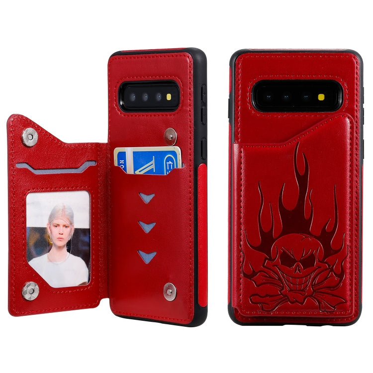 Skull Head Embossing Pattern Shockproof Protective Case with Holder & Card Slots & Wallet, Series 1 My Store