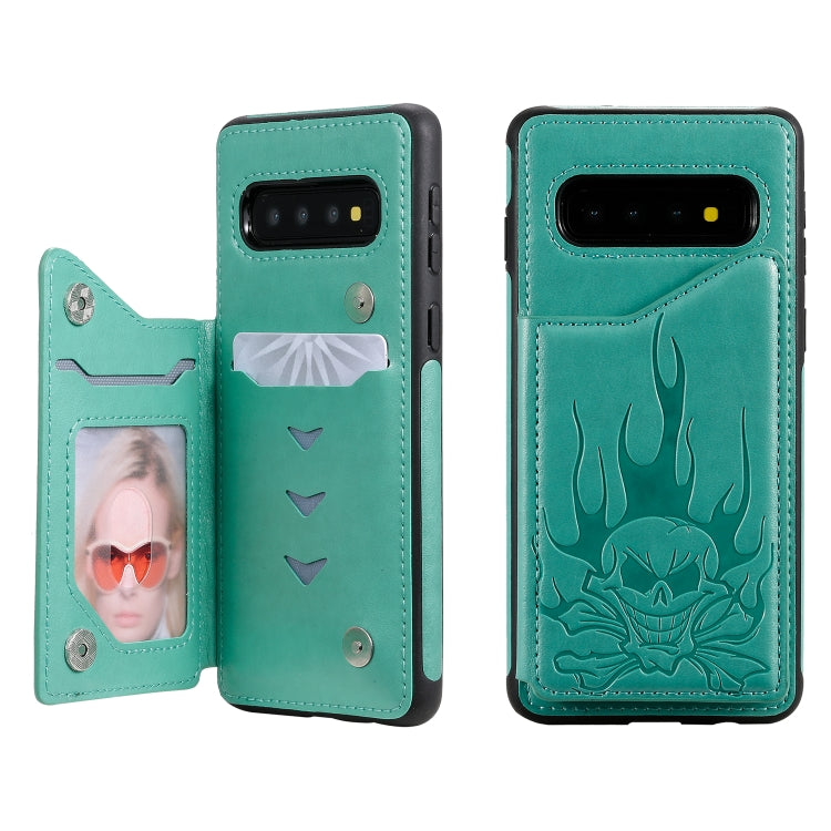 Skull Head Embossing Pattern Shockproof Protective Case with Holder & Card Slots & Wallet, Series 1 My Store