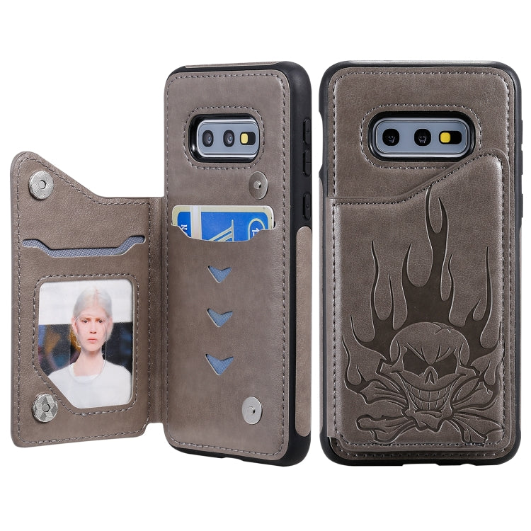 Skull Head Embossing Pattern Shockproof Protective Case with Holder & Card Slots & Wallet, Series 3 My Store