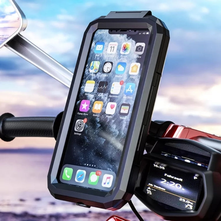 Motorcycle / Bicycle Rearview Mirror Wireless Charging Waterproof Box Mobile Phone Holder ÎҵÄÉ̵ê