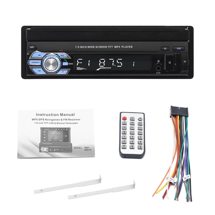 9601 7 inch Car Retractable MP5 Player Supports Bluetooth Hand-free Calling Reverse