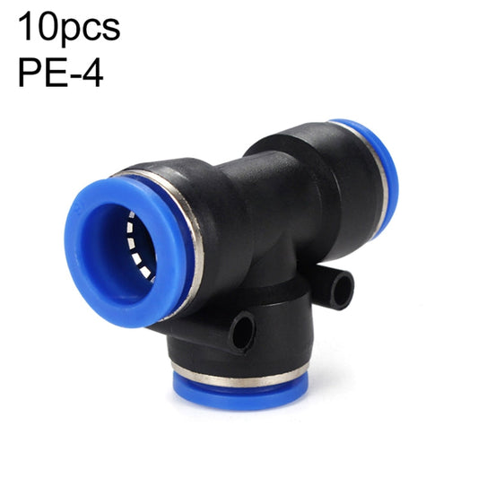 PE-14 LAIZE 2pcs PBT Plastic Tee Joint Pneumatic Quick Fitting Connector