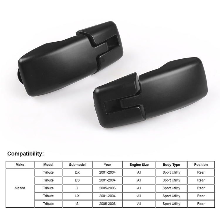 For Mazda Tribute 2001-2006 Car Rear Tailgate Window Glass Hinges ECY1622AXA