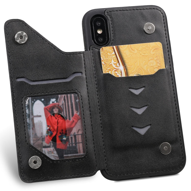 Shockproof Calf Texture Protective Case with Holder & Card Slots & Frame, Series 2