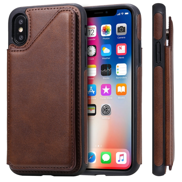 Shockproof Calf Texture Protective Case with Holder & Card Slots & Frame, Series 2