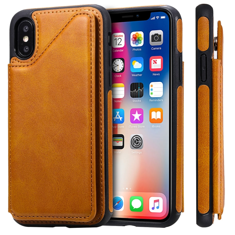 Shockproof Calf Texture Protective Case with Holder & Card Slots & Frame, Series 2