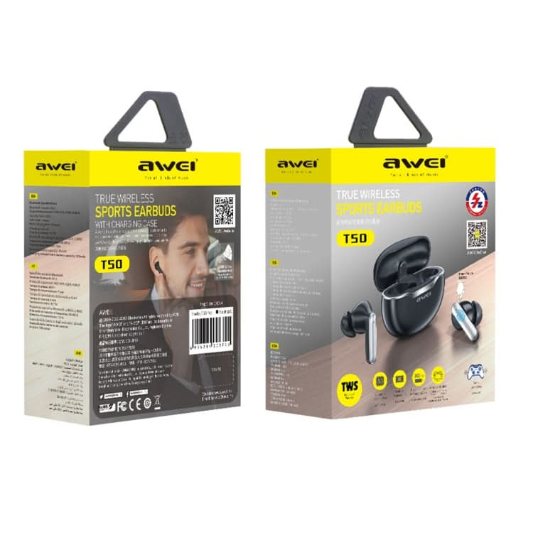 awei T50 True Wireless Gaming Bluetooth Earbuds