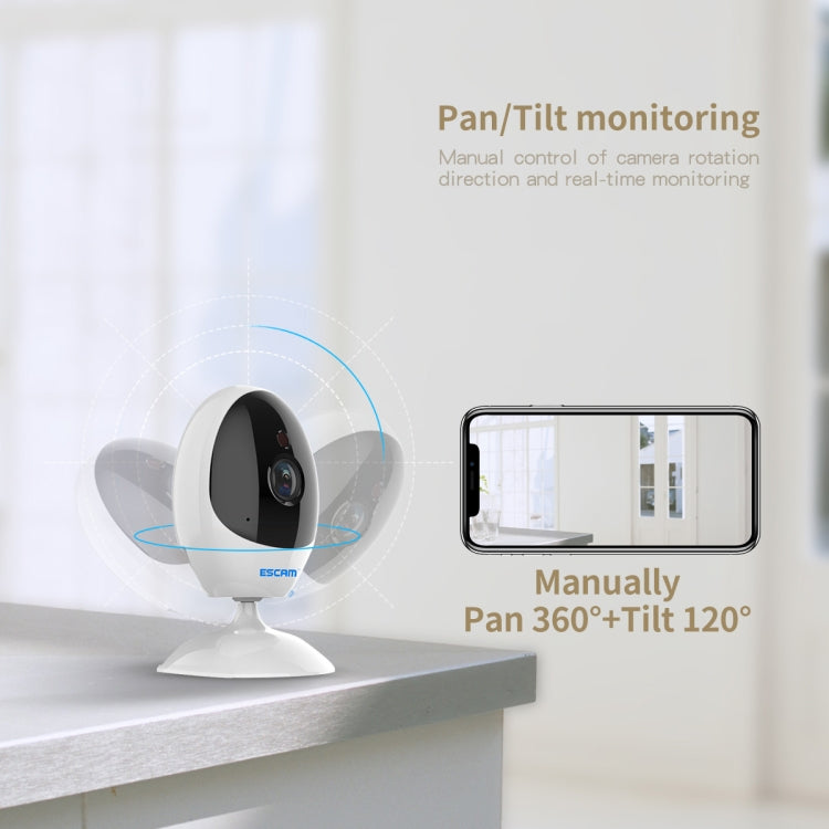 ESCAM QF006 3MP 1296P HD Indoor Wireless PTZ IP Camera IR Night Vision AI Humanoid Detection Home Security CCTV Monitor