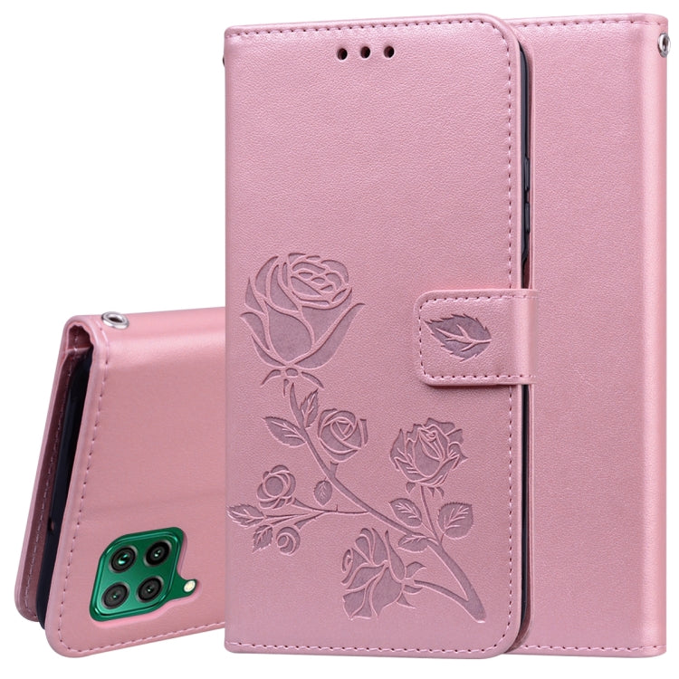 Rose Embossed Horizontal Flip PU Leather Case with Holder & Card Slots & Wallet