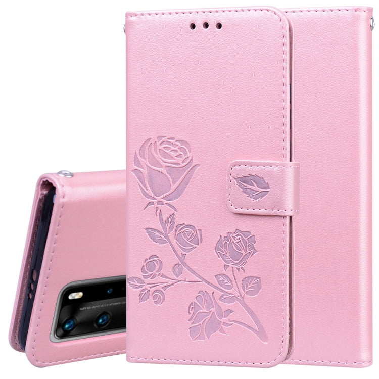 Rose Embossed Horizontal Flip PU Leather Case with Holder & Card Slots & Wallet