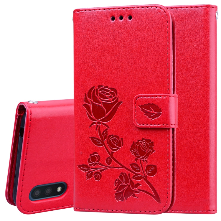 Rose Embossed Horizontal Flip PU Leather Case with Holder & Card Slots & Wallet