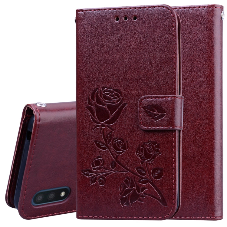 Rose Embossed Horizontal Flip PU Leather Case with Holder & Card Slots & Wallet