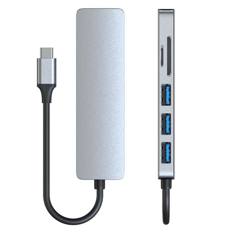 6-in-1 USB-C / Type-C to USB Docking Station HUB Adapter