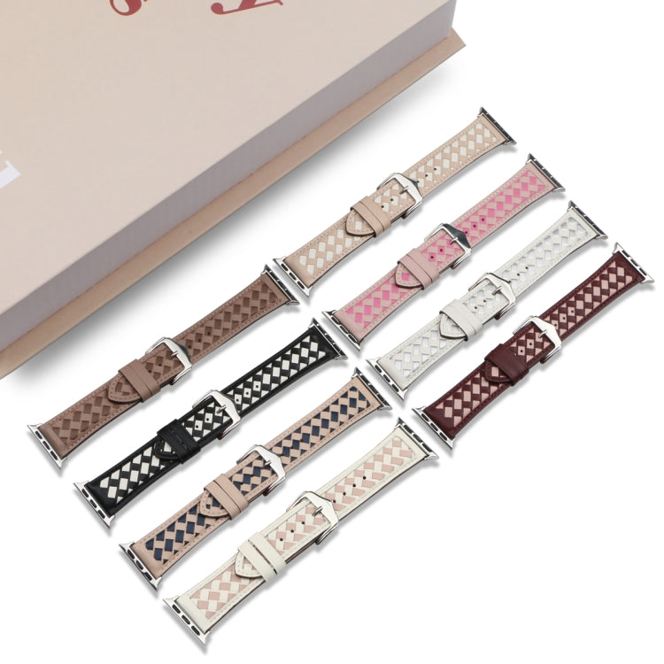 Braided Genuine Leather Watch Band