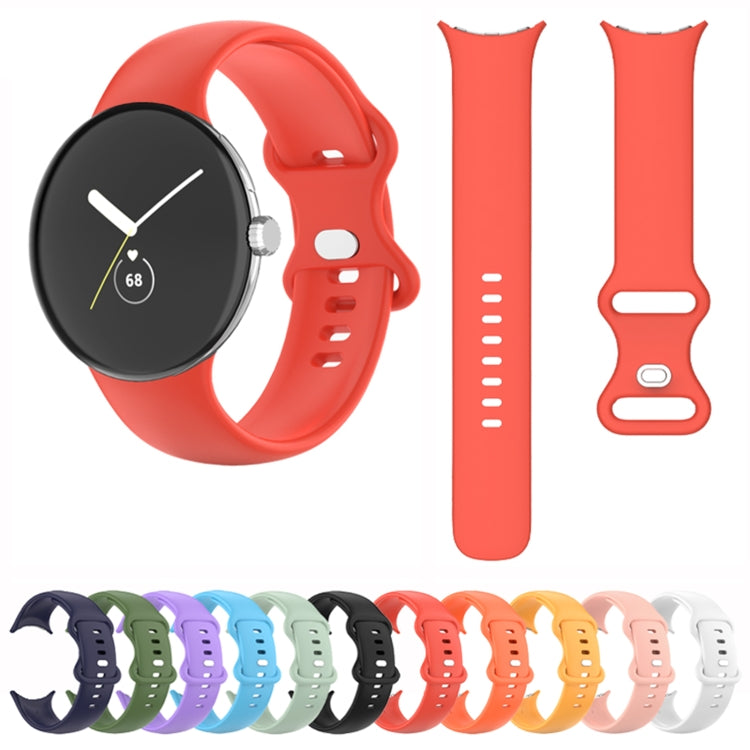 For Google Pixel Watch Single Color Silicone Watch Band