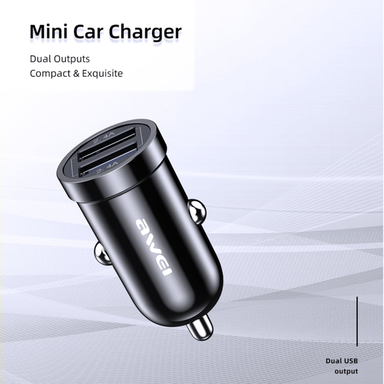 awei C-826 Mini Dual USB 2.4A Car Charger