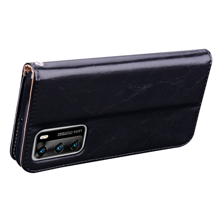 Business Style Oil Wax Texture Horizontal Flip Leather Case, with Holder & Card Slots & Wallet My Store