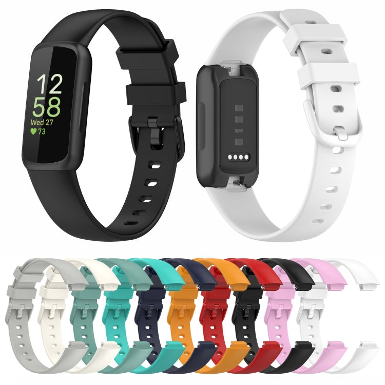 For Fitbit Inspire3 Solid Color Silicone Watch Band