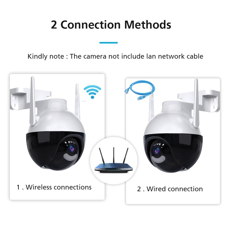 A18 4MP HD Wireless WiFi Smart Surveillance Camera, Specification:AU Plug