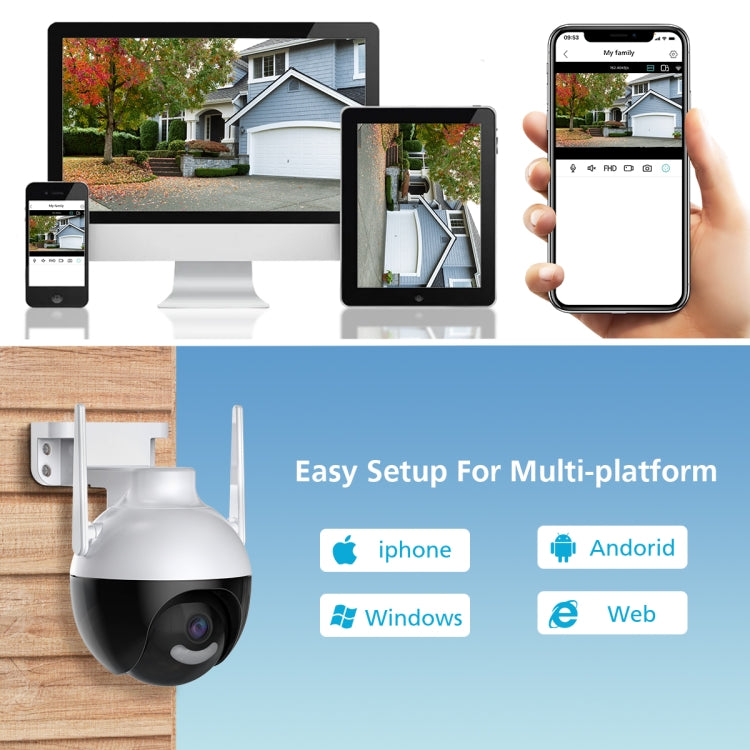 A18 4MP HD Wireless WiFi Smart Surveillance Camera, Specification:AU Plug