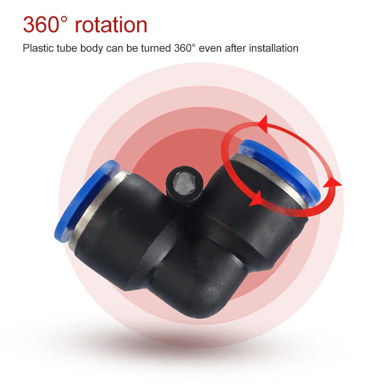 LAIZE 10pcs Plastic Elbow Pneumatic Quick Fitting Connector My Store