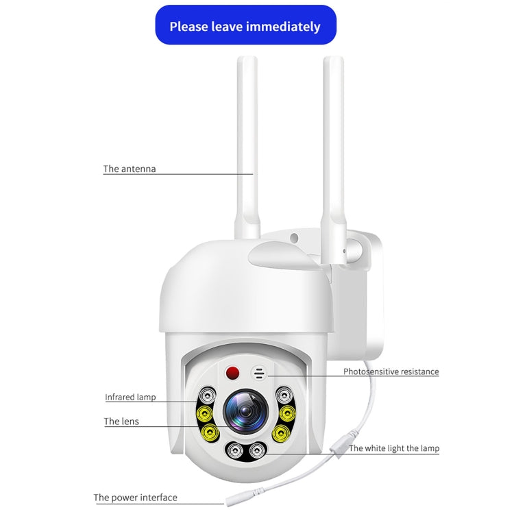 QX65 2MP HD IP66 Waterproof 5G Dual Band Wireless WiFi Camera, Specification:EU Plug Reluova