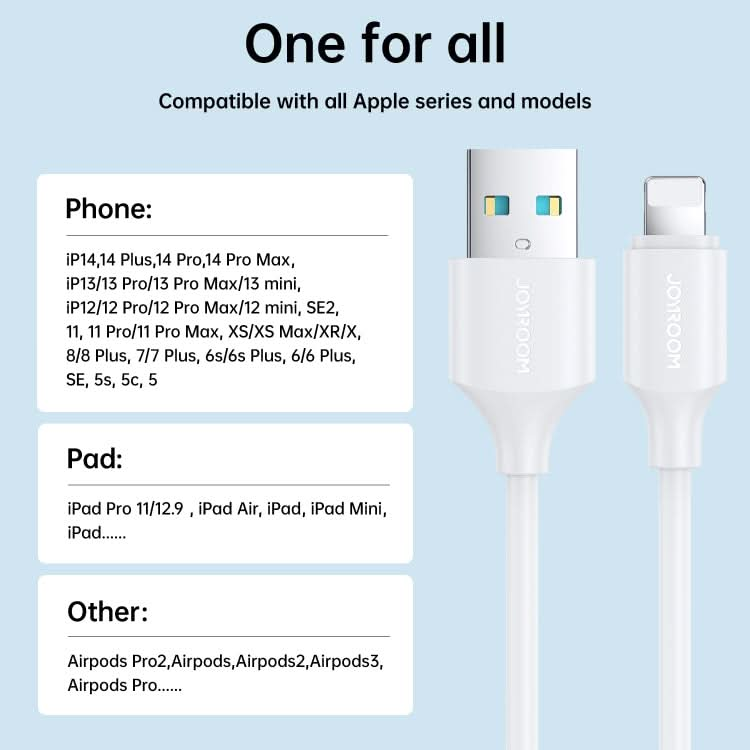 JOYROOM S-UL012A9 2.4A USB to 8 Pin Fast Charging Data Cable