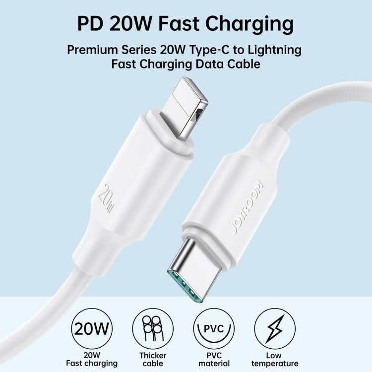 JOYROOM S-CL020A9 20W USB-C/Type-C to 8 Pin Fast Charging Data Cable