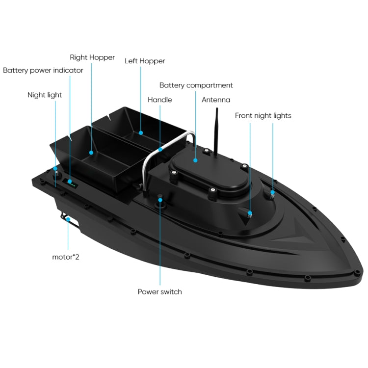 D12C Multi-function Intelligent Remote Control Nest Ship Fishing Bait Boat