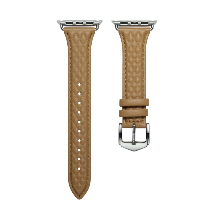 Rhombus Genuine Leather Watch Band